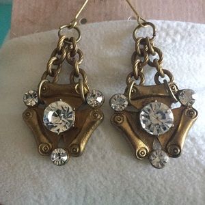 Gold & CZ earrings - new!